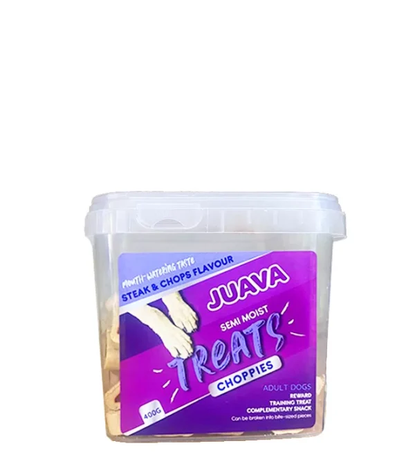 Juava Semi Moist Treats Choppies Steak and Chops 400g 1 Juava Semi Moist Treats Choppies Steak and Chops 400g 1