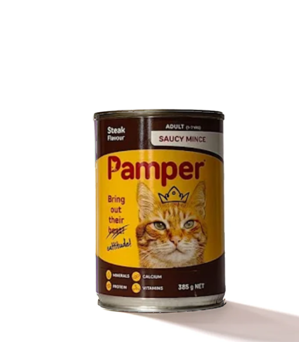 Pamper-Steak-Mince Pamper Cat Can - Steak Mince 385g