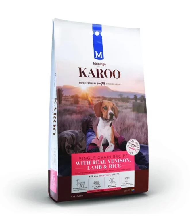 karoo-venison-lamb Montego Karoo Venison and Lamb Adult Dry Dog Food