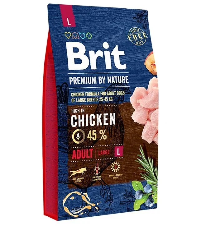 Brit-Adult-Large.jpg Brit Premium Chicken Large Adult Dog Food 15kg