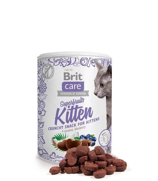 Brit-Care-Kitten-Can Brit Premium Care Superfruit Coconut & Blueberry Kitten Cat Treats 100g