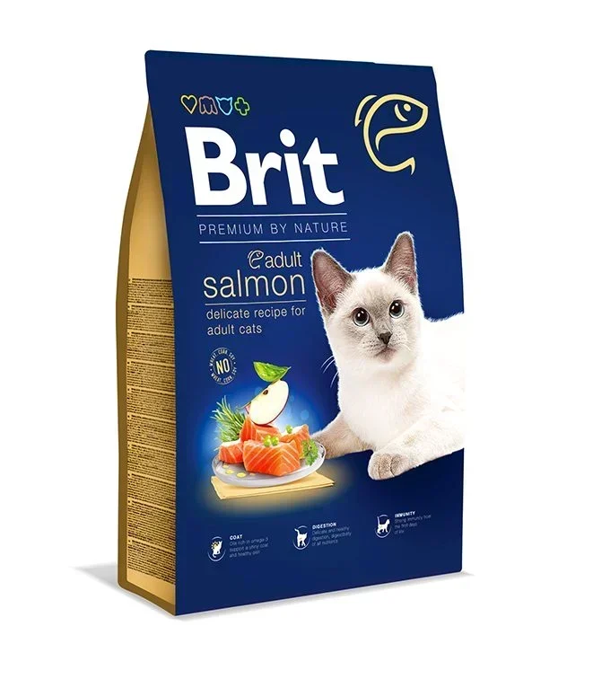 Brit-Cat-Salmon.jpg Brit Premium Salmon Adult Cat Food 800g