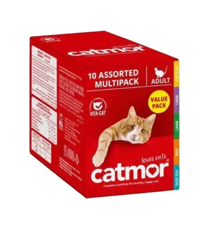 CatmorPouches.jpg Catmor Adult Assorted Wet Cat Food Multipack 10 X 70g