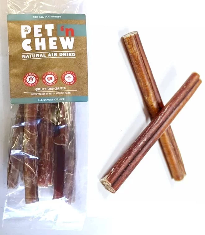PetnChew200g.jpg Pet n' Chew Bully Sticks Large 50cm (4 Pack)