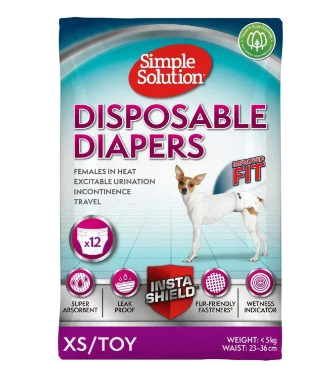 SS-Diapers-XtraSmall-1.jpg Simple Solution Disposable Diapers X-Small (12 Pack)