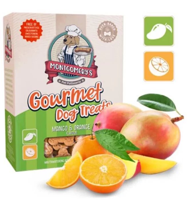 Montgomery's-Mango-&-Orange-Dog-Treats-1kg Montgomery's Mango & Orange Dog Biscuits 1kg