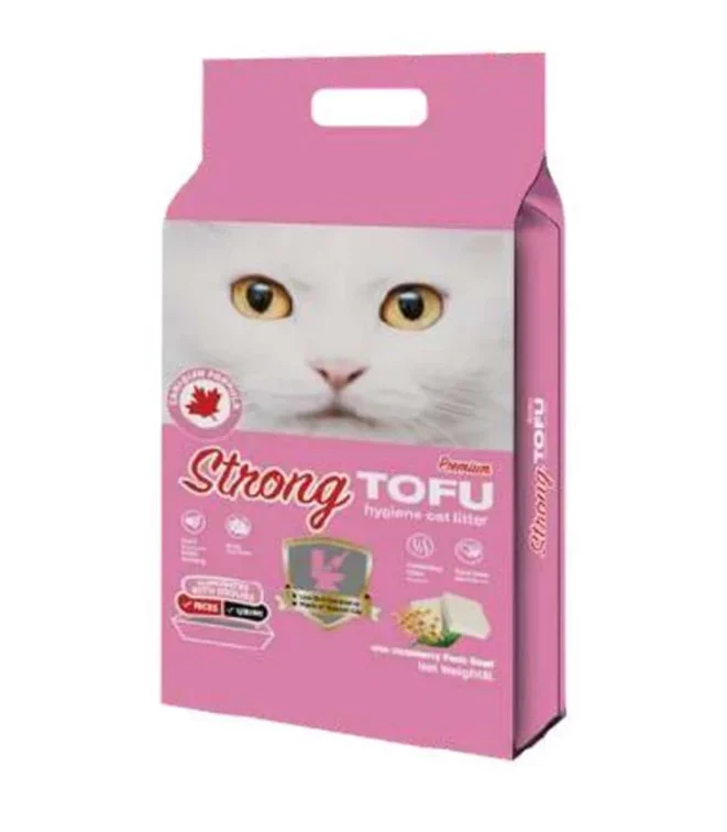 Tofu-Strawberry Pets Choice Strong Tofu Cat Litter – Strawberry Scented 2.5kg