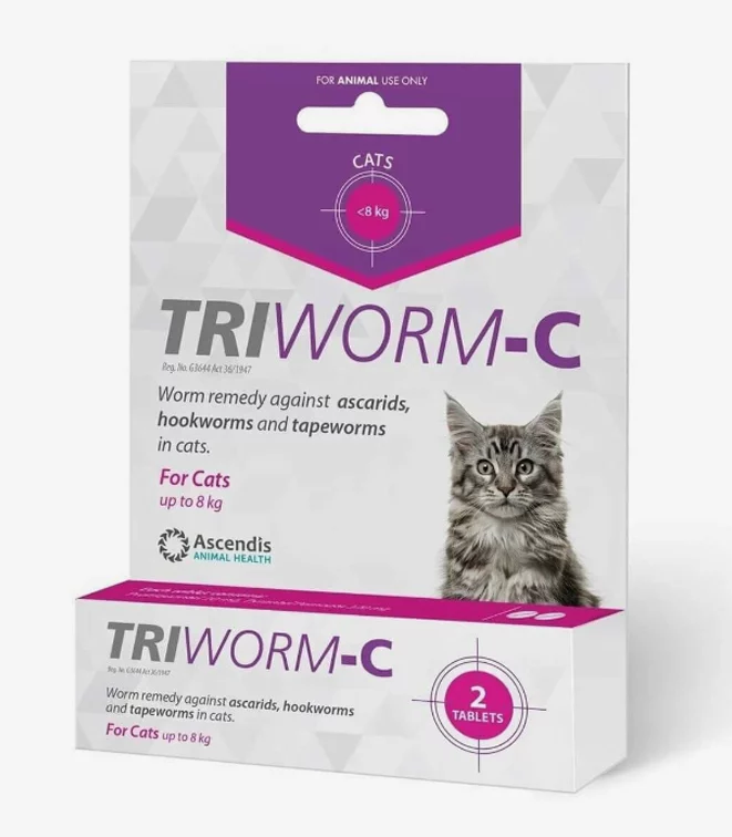 TRIWORMC Triworm-C Cat Purple 0-8kg Tablet 2Pc
