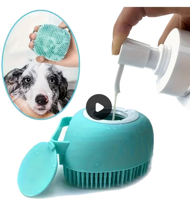 MPF BATH BRUSH WITH BUILT-IN SHAMPOO DISPENSER