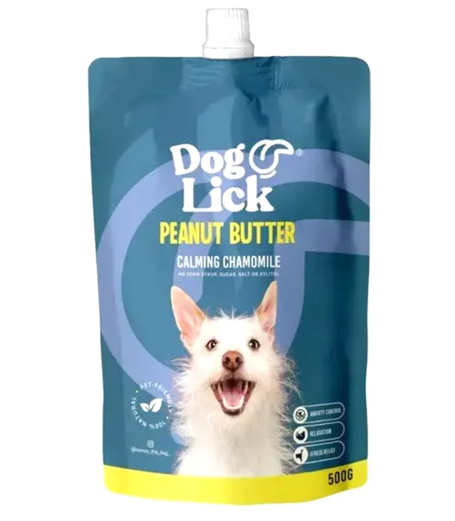 DogLick---Calming Dog Lick Peanut Butter Calming Chamomile Dog Treat - 500g